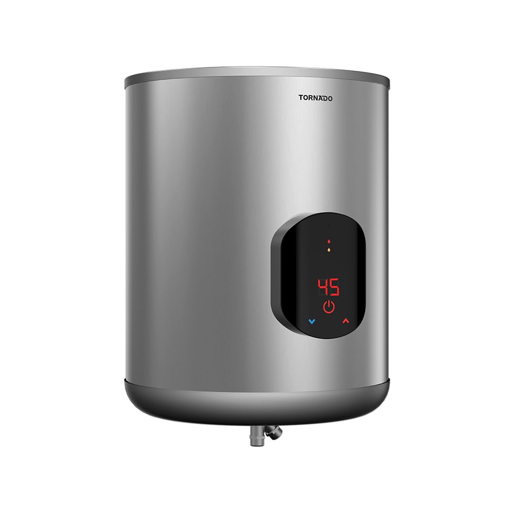 Electric Water Heater Tornado, 45L, Stainless Steel Tank, Digital Display, Silver - EWH-S45CSE-S