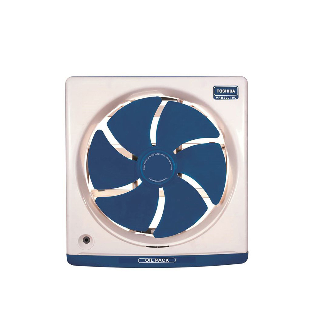 Ventilating Fan Toshiba El Araby, 20cm, Frame 25×25cm, Oil Collection Drawer, Blue - VRH20J10U
