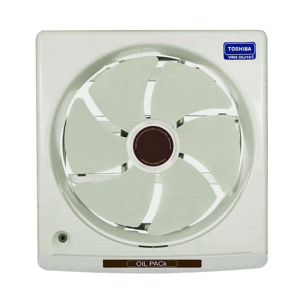 Ventilating Fan Toshiba El Araby, 30cm, Frame 35×35cm, Oil Collection Drawer, Cream - VRH30J10C