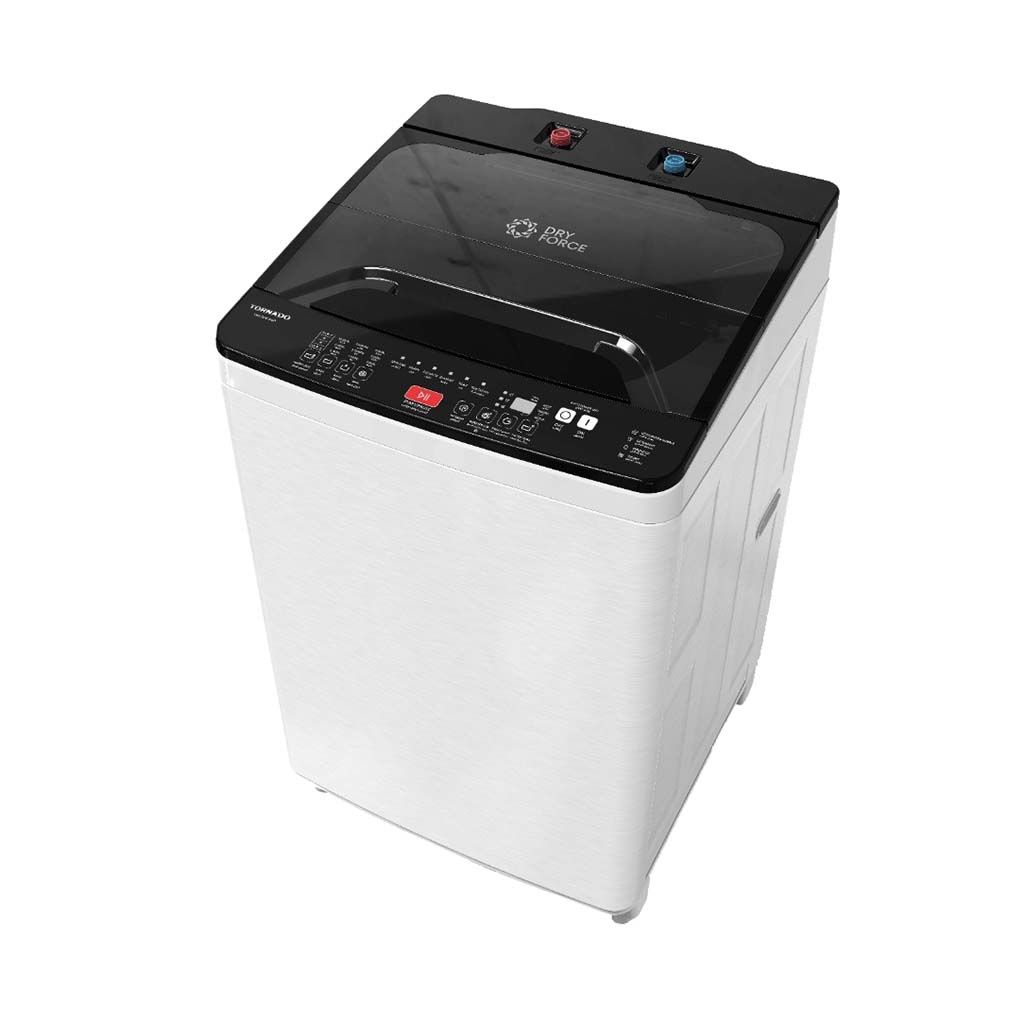 Automatic Washing Machine Tornado, Top Load, 10kg, Pump, White - TWT-TLN10LWT