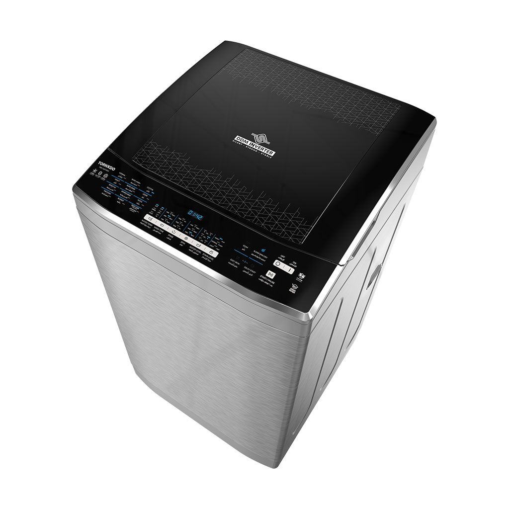 Automatic Washing Machine Tornado, Top Load, 13kg, Inverter, Pump, Stainless Steel - TWE-TLD13RSS
