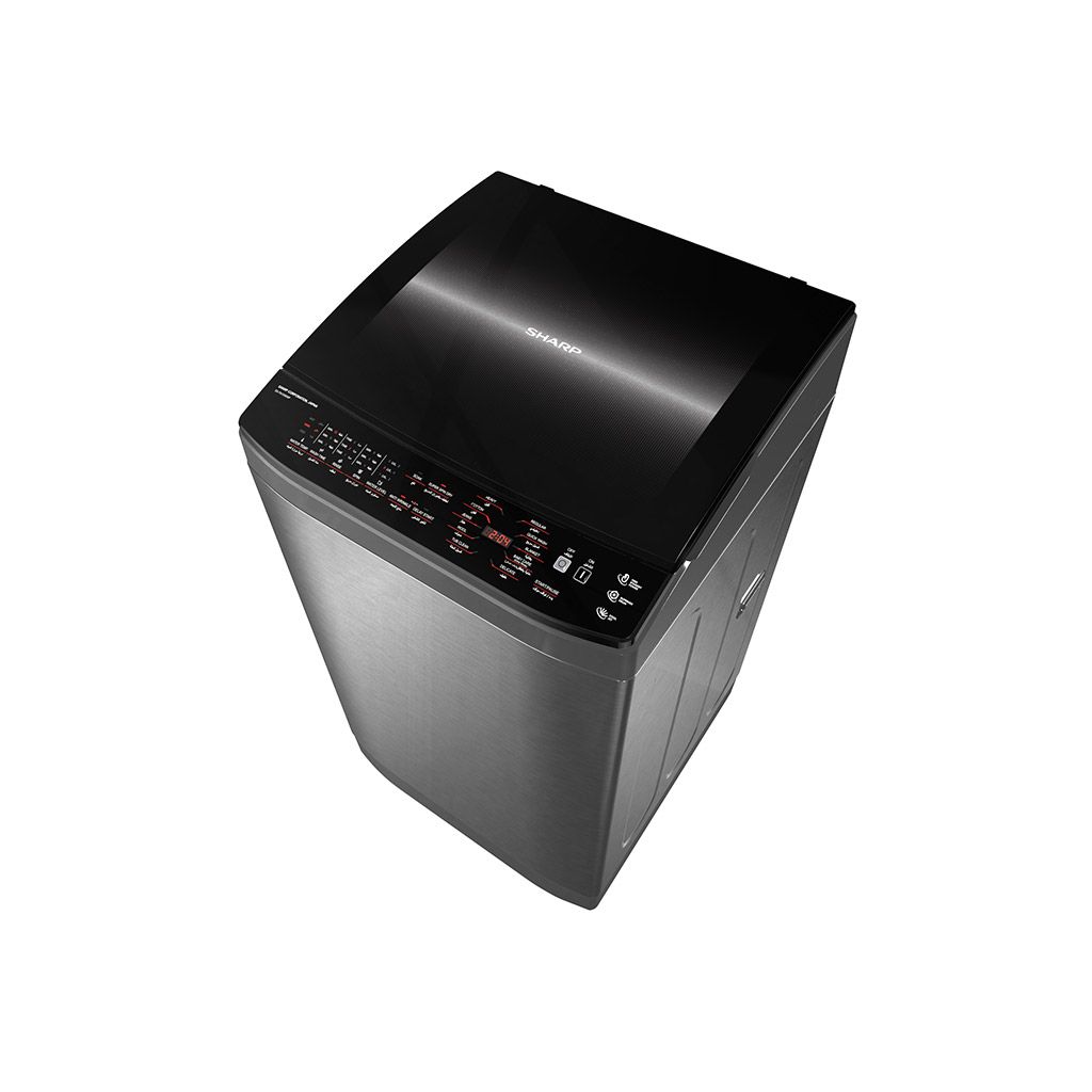 Automatic Washing Machine Sharp, Top Load, 13kg, Pump, Dark Silver - ES-TN13GDSP