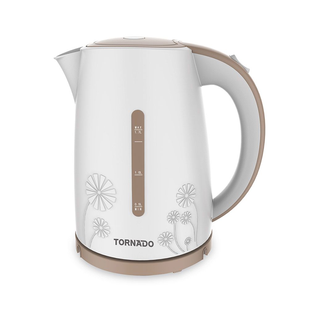 Plastic Kettle Tornado, 1850-2200W, 1.7L, White - TKP-2117