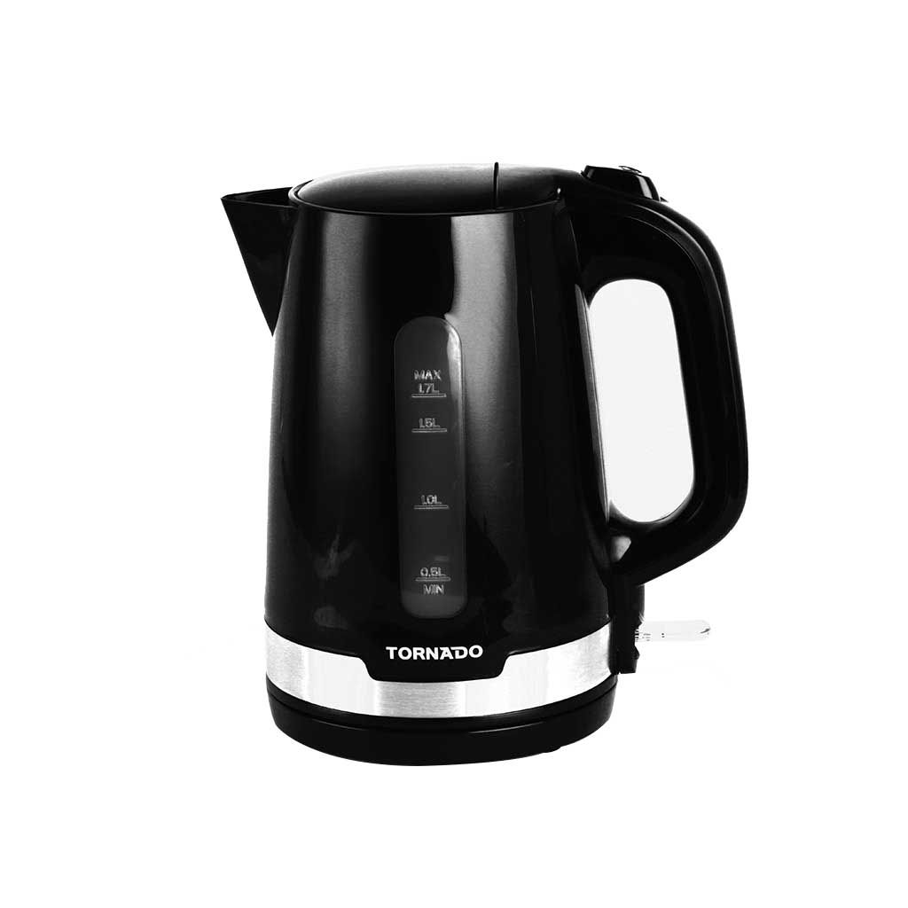 Plastic Kettle Tornado, 1850-2200W, 1.7L, Black - TKP-2217-B