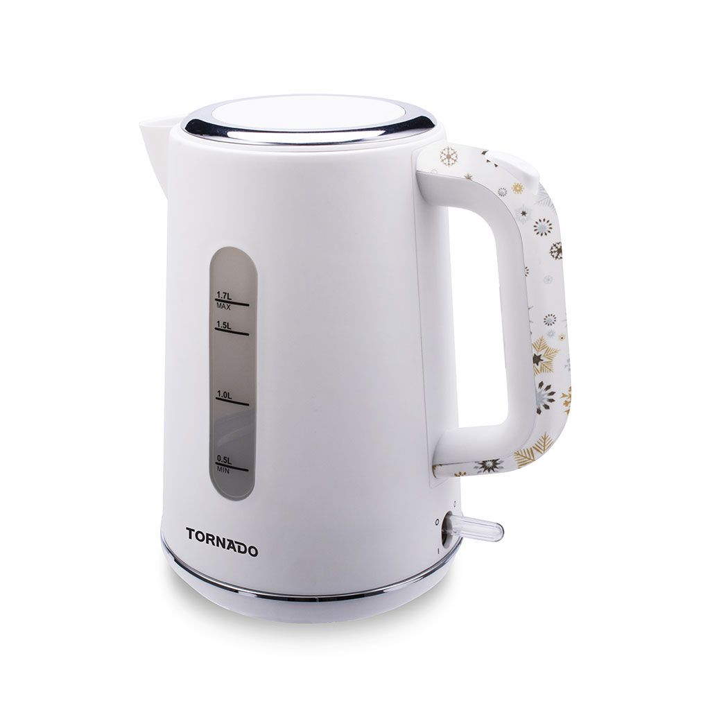 Plastic Kettle Tornado, 1800-2200W, 1.7L, White - TKP-2217-C