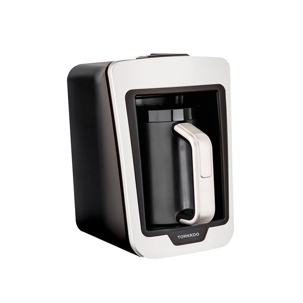 Electric Turkish Coffee Maker Tornado Automatic, 330 ml, White × Black - TCME-100