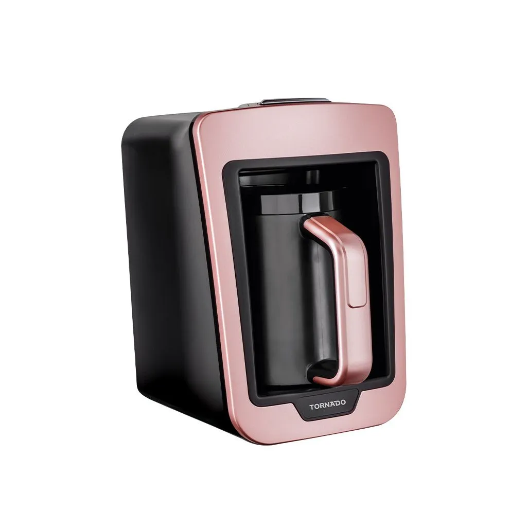 Electric Turkish Coffee Maker Tornado, 2 Cups, Automatic, Rose × Black - TCME-100