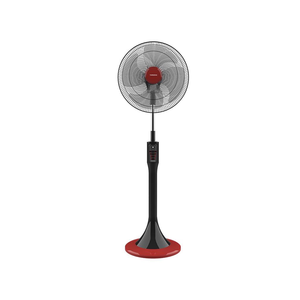 Stand Fan Tornado, 18 inch, 4 Blades, Black × Red - TSF-18MB