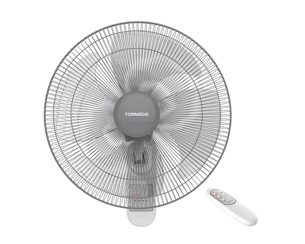 Wall Fan Tornado, 16 inch, 4 Blades, Remote Control, White - TWF-30