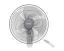Wall Fan Tornado, 16 inch, 4 Blades, Remote Control, White - TWF-30