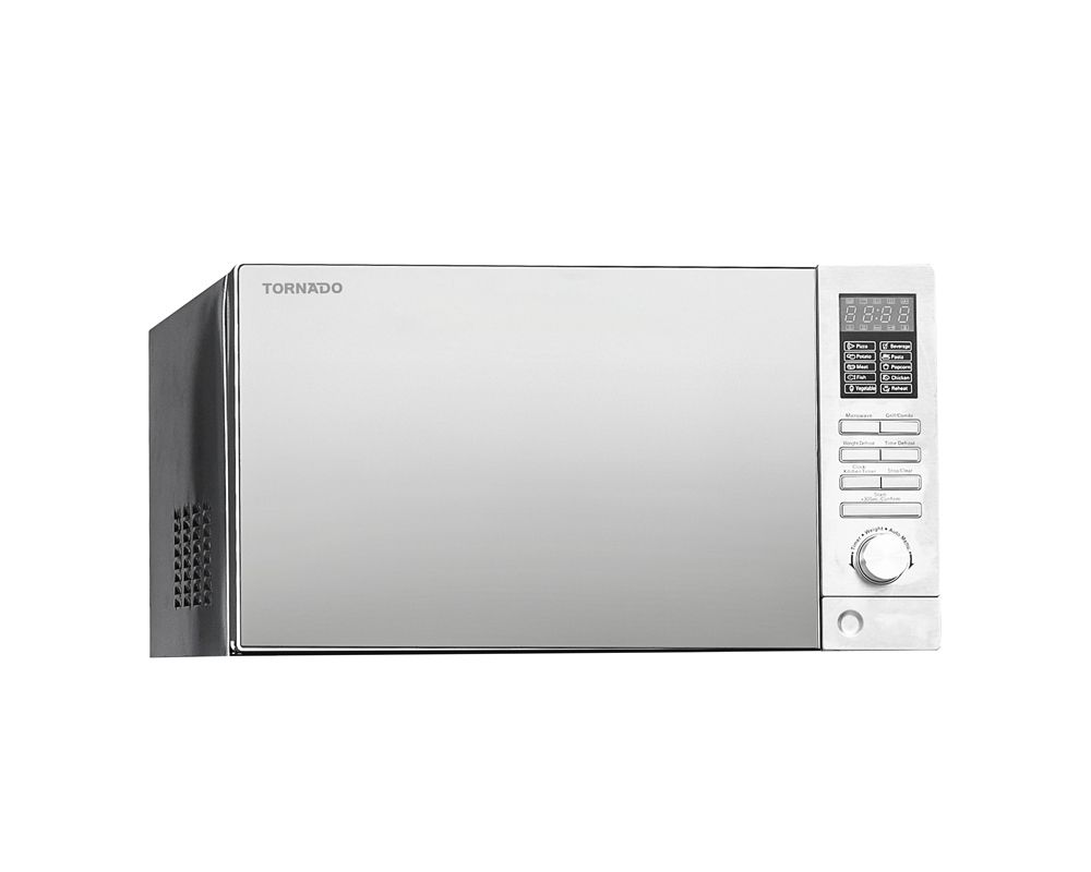 Grill Microwave Tornado, 25L, 900W, 10 Menus, Silver - MOM-C25BBE-S