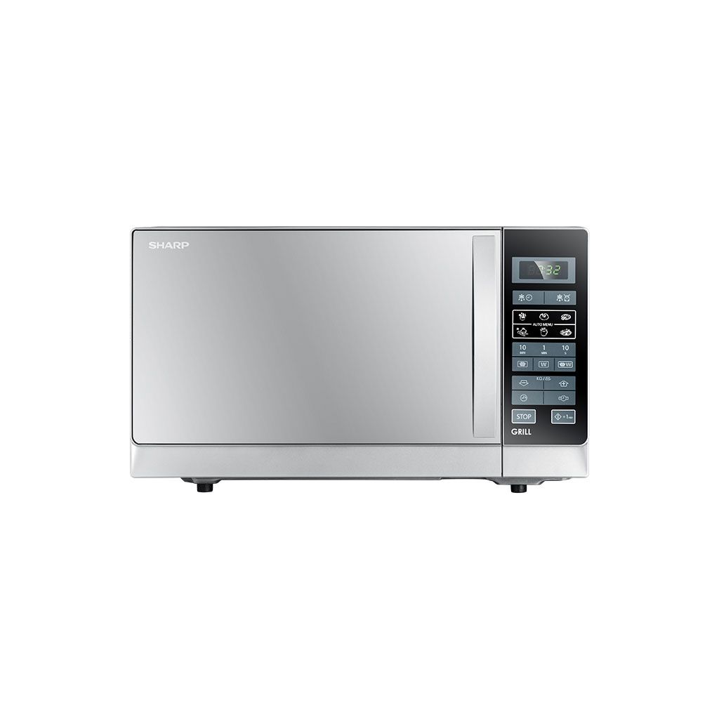 Grill Microwave Sharp, 25L, 900W, 6 Menus, Silver - R-750MR(S)