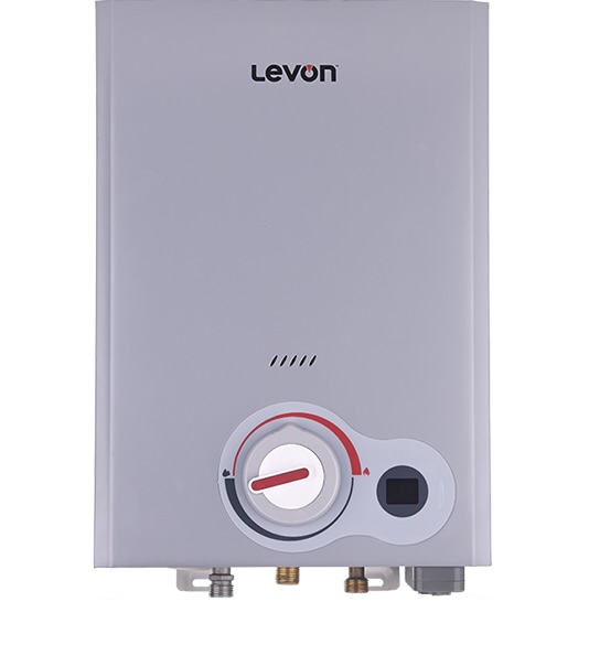 Gas Water Heater Levon, 6L, Pro Safety, Digital, Natural Gas, Ventless, Multi-Power - Silver - LV-6LDH4-JSD12-SV