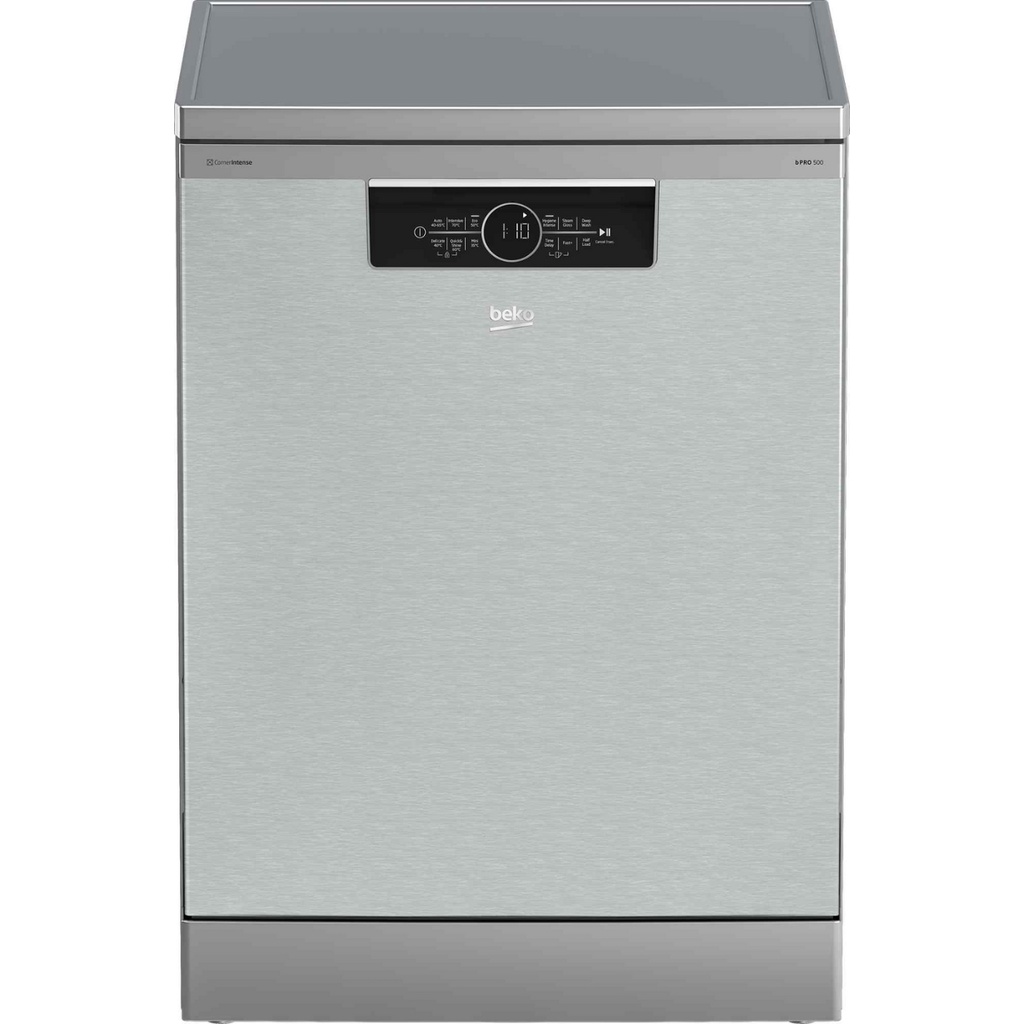 Dishwasher Beko, 15 Place Settings, 60 cm, 6 Programs, Digital, Inverter, Steam, Stainless Steel - BDFN36531XC