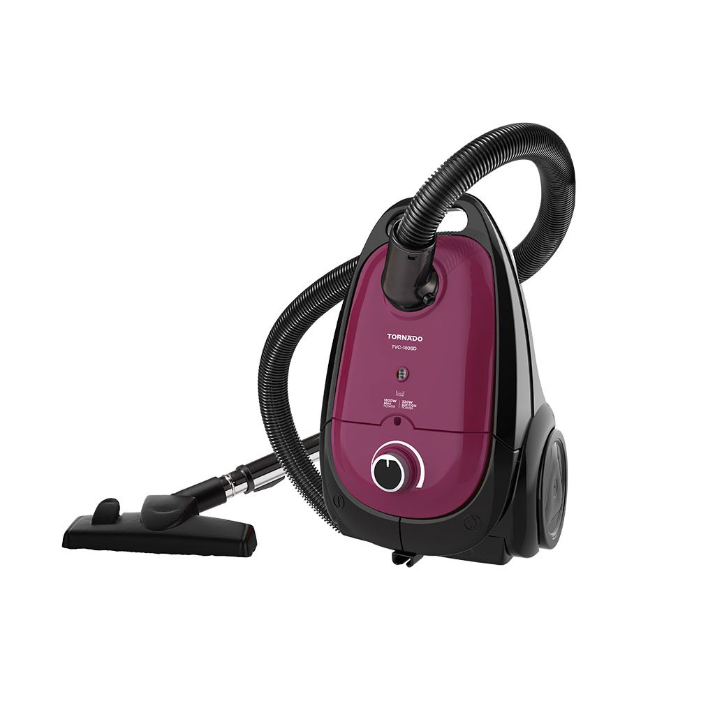 Bagged Vacuum Cleaner Tornado, 1800W, Antibacterial Filter, Beige × Black - TVC-180SD