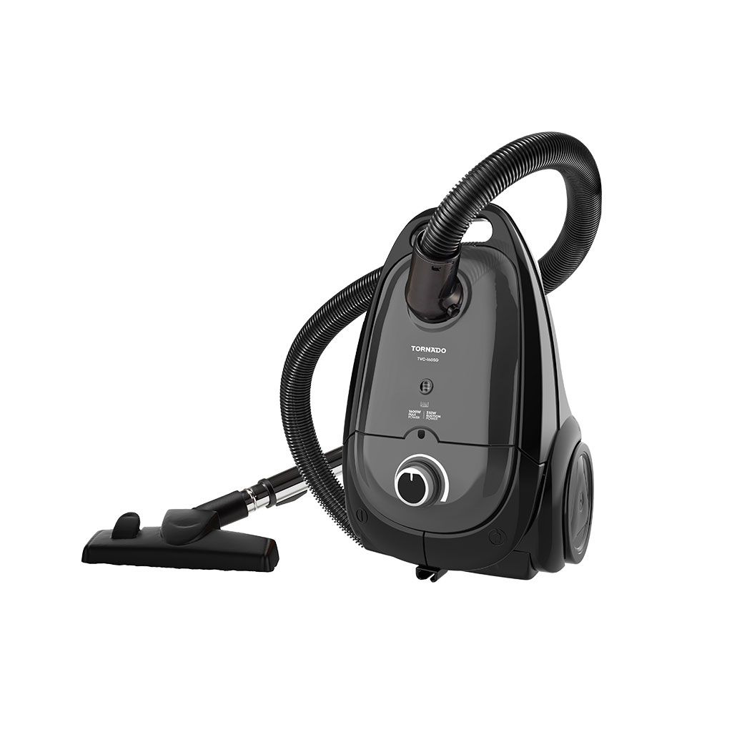 Bagged Vacuum Cleaner Tornado, 1600W, Antibacterial Filter, Gray - TVC-160SG