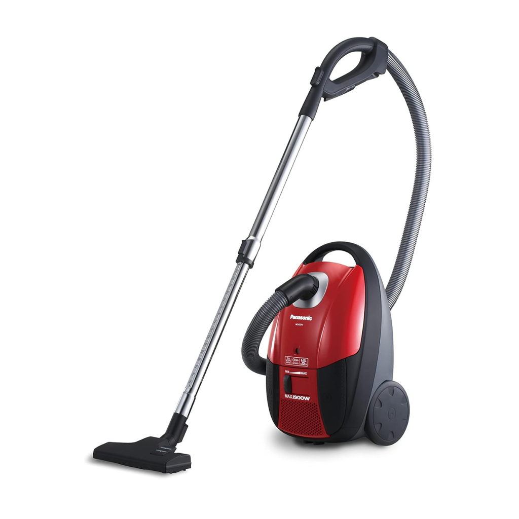 Bagged Vacuum Cleaner Panasonic, 1900W, Made in Malaysia, Red - MC-CG711R