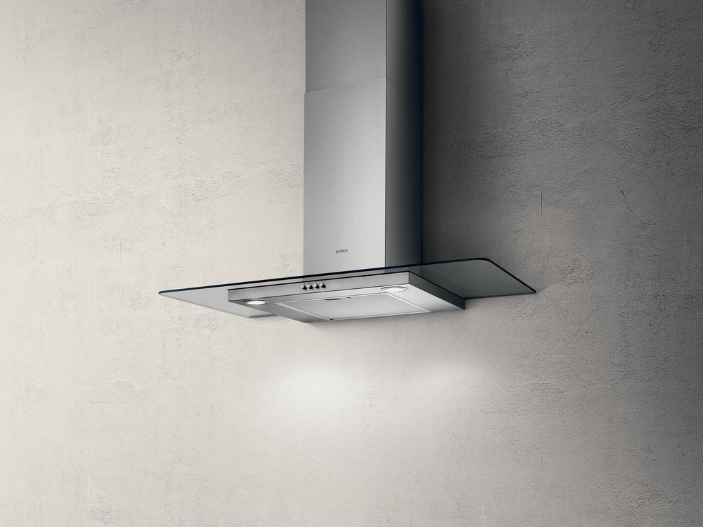 ‫شفاط بوتاجاز بلت ان اليكا، 90 سم، استانلس × زجاج - FLAT GLASS IX/A/90‬