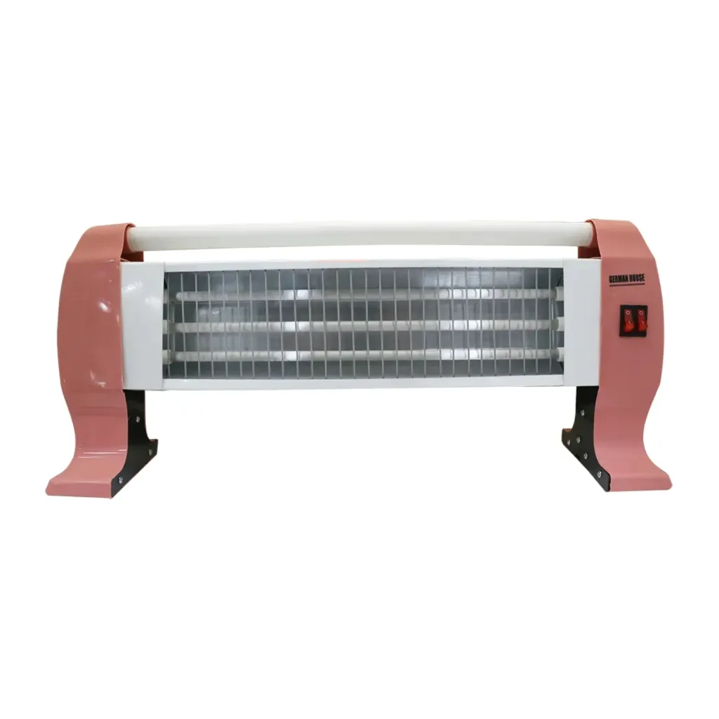 Halogen Electric Heater German House, 3 Elements, 1600W, Black