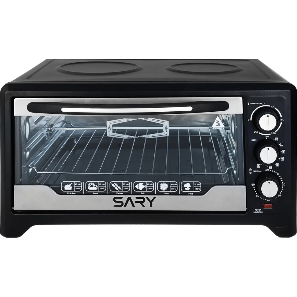 Electric Oven Sari, 45L, 2000W, Grill, Black - SRT-OBK31004