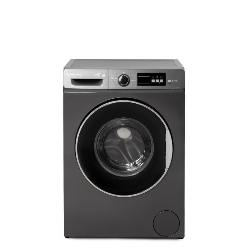 Automatic Washing Machine White Point, Front Load, 8kg, Max, 1000rpm, Digital, Inverter, Black - WPW81015DSWB