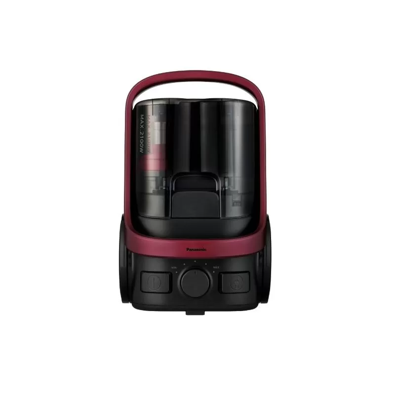 ‫مكنسة كهربائية باناسونيك، 2100 وات، باجليس، أسود × أحمر - MC-CL607R‬