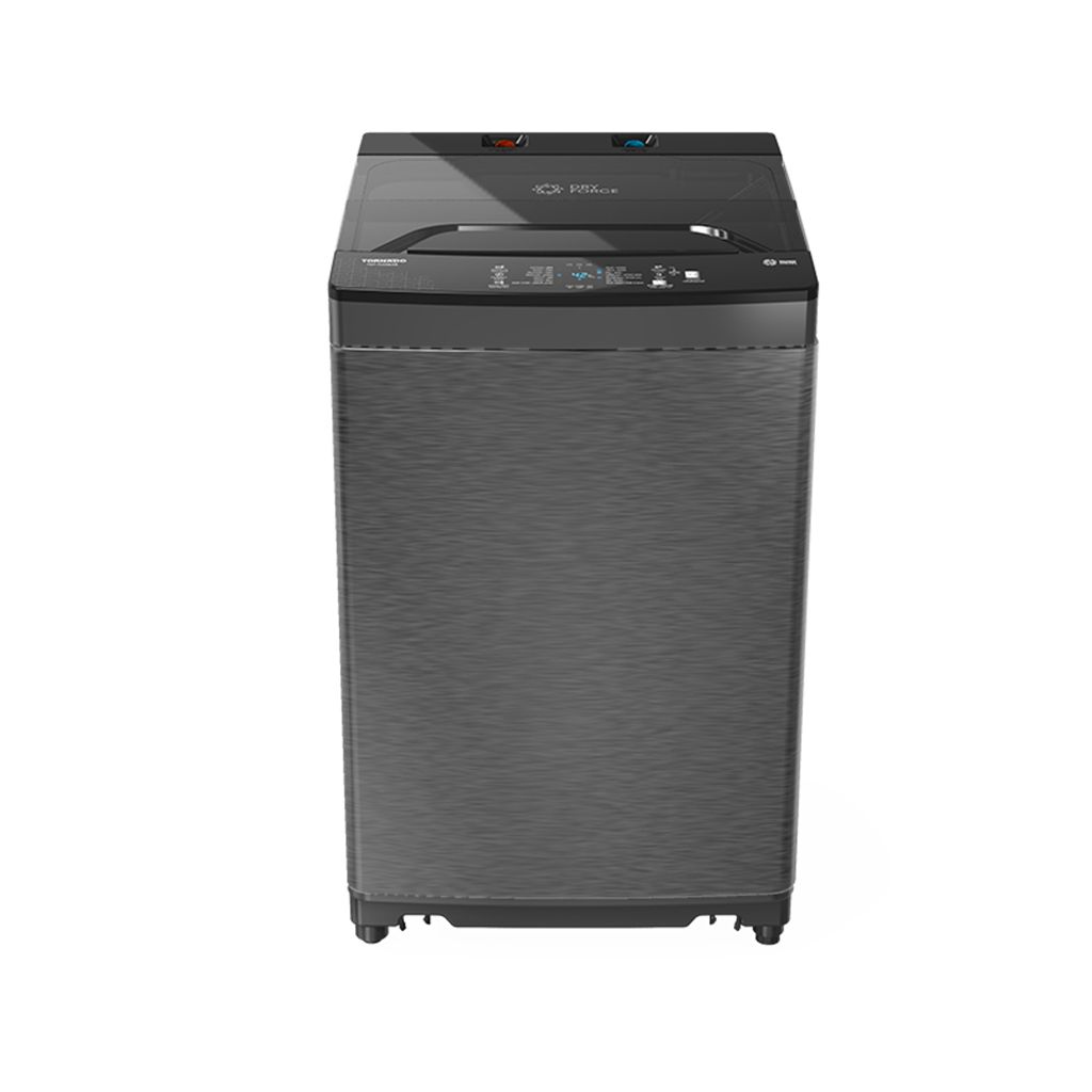 Automatic Washing Machine Tornado, Top Load, 8kg, Pump, Dark Silver - TWT-TLN08LDS