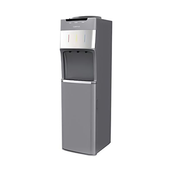Water Dispenser castle, 3 Taps, with Cabinet, Top Loading, Silver - WD3040S