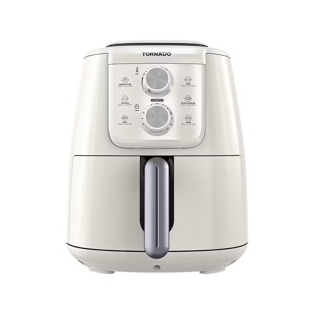 Air Fryer Tornado, 4L, 1550W, Cream × Silver - THF-1554M-XL-CS