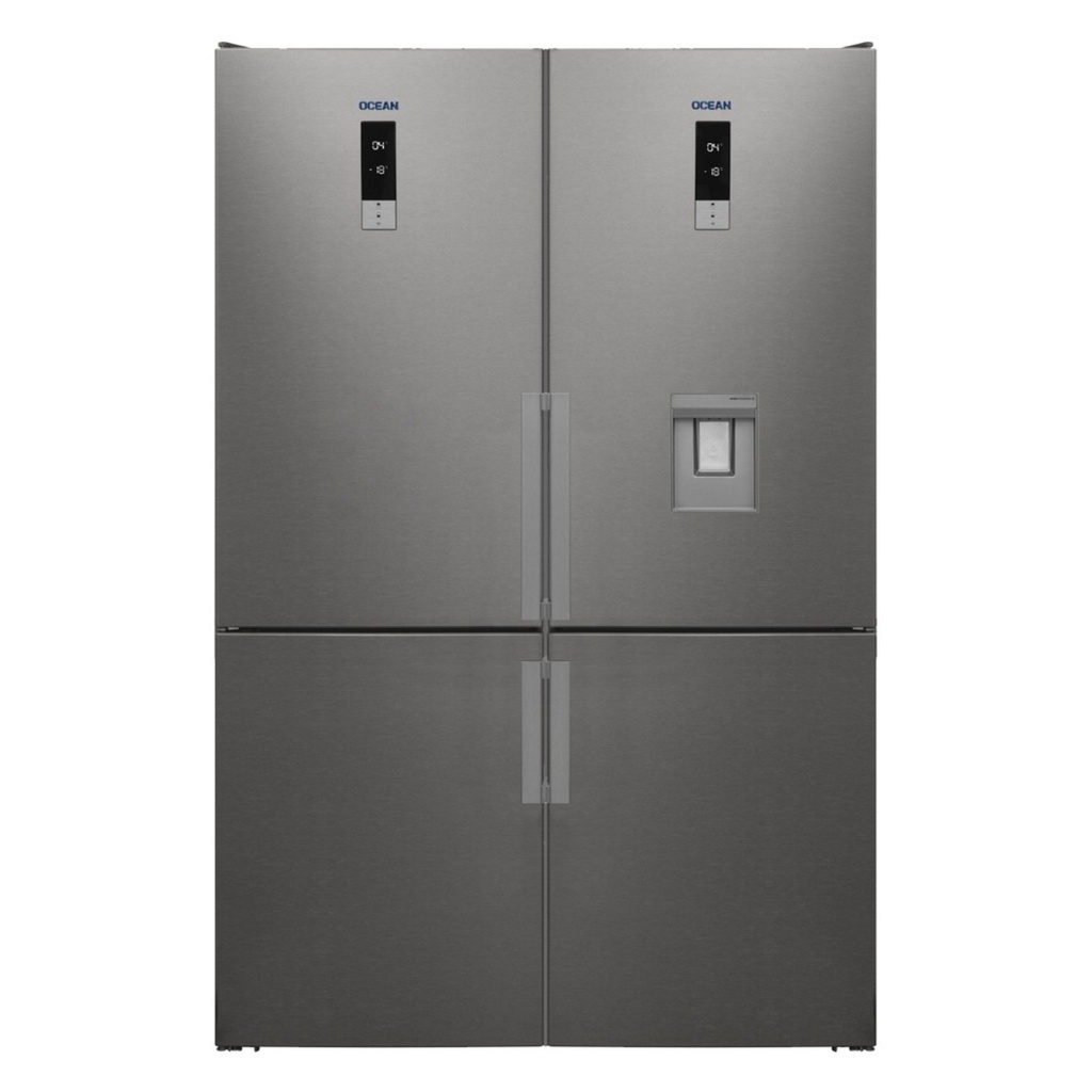 Refrigerator Ocean, Twins, 682 L, With Water Dispenser, Digital, Stainless - CNF4101TDXA + CNFR410TDXA