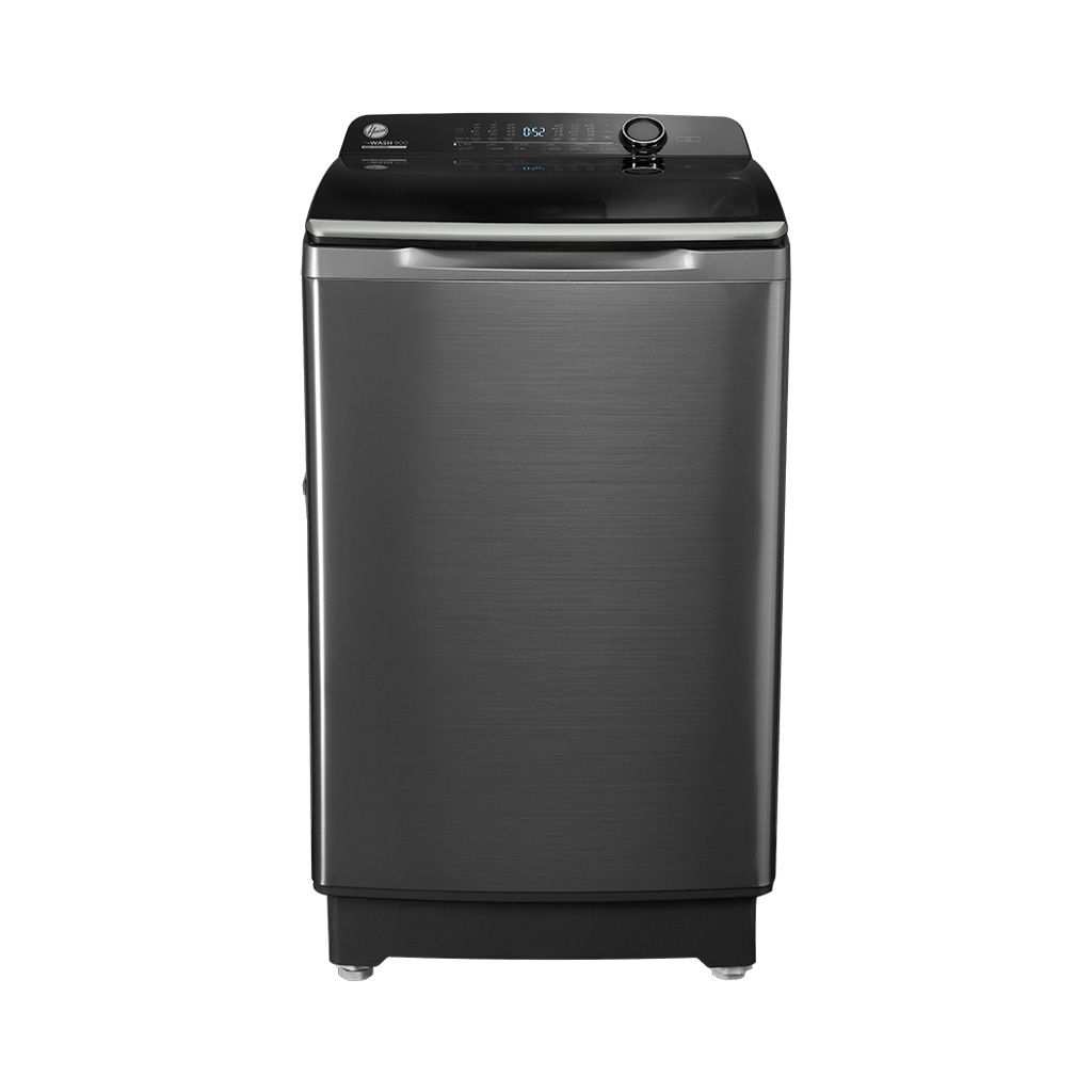 Automatic Washing Machine Hoover, Top Load, 14kg, Pump, Silver - HWH-TLN14DSL