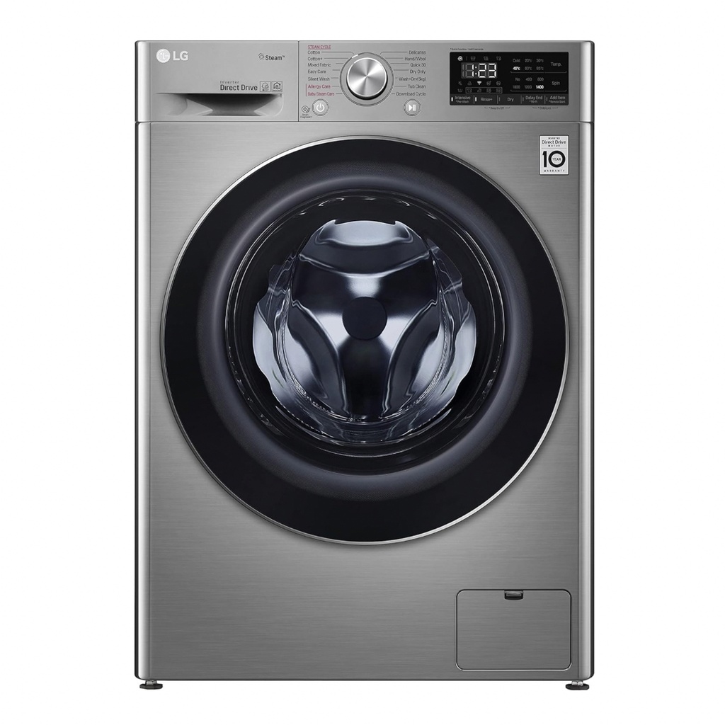 Automatic Washing Machine LG, Front Load, 8kg, 5kg Dryer, Vivachi, 1400rpm, Digital, Inverter, Silver - F4R5TGG2T