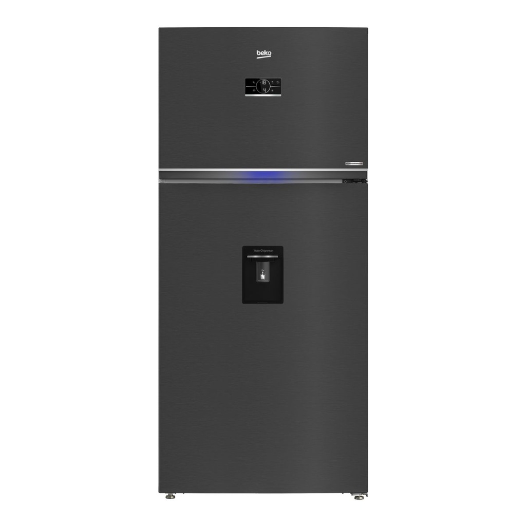 Refrigerator Beko, Inverter, No Frost, 630L, With Water Dispenser, Digital, Dark Stainless - RDNE650E60ZXR