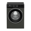Automatic Washing Machine Beko, Front Load, 10kg, 15 Programs, Digital, Inverter, Silver - B3WFU501040MCI