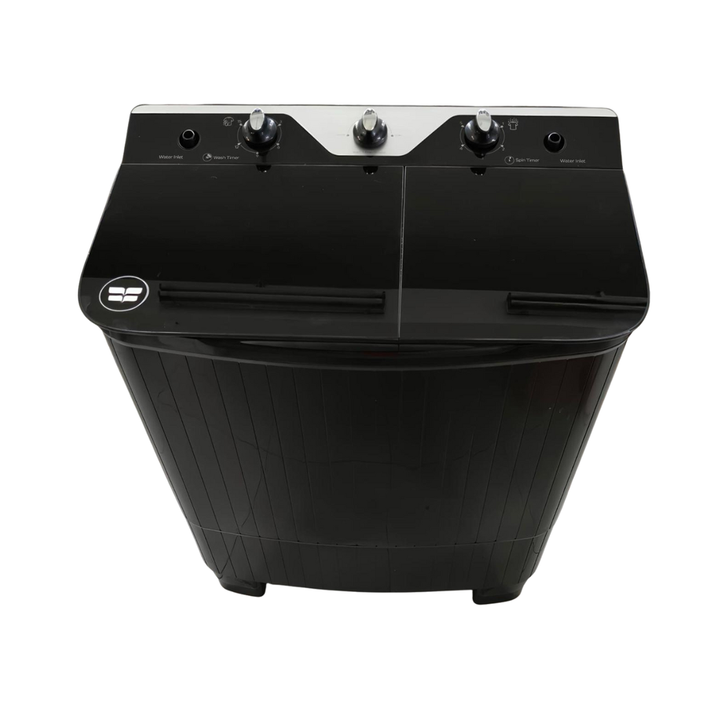 Half Automatic Washing Machine Fresh, 6kg, Glass Door, Black - Diamond
