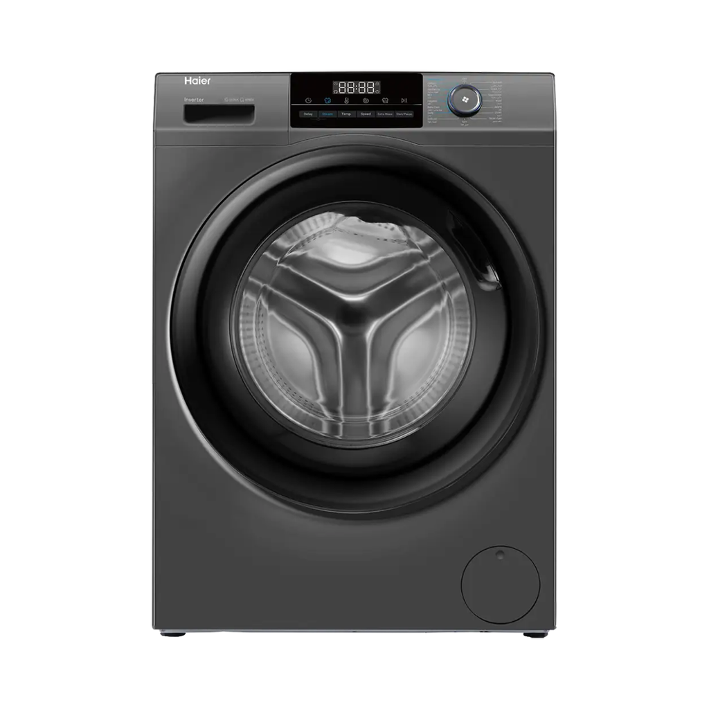 Automatic Washing Machine Haier, Front Load, 8kg, Inverter, Steam, 1400rpm, Silver - HW80-BP14929AS6