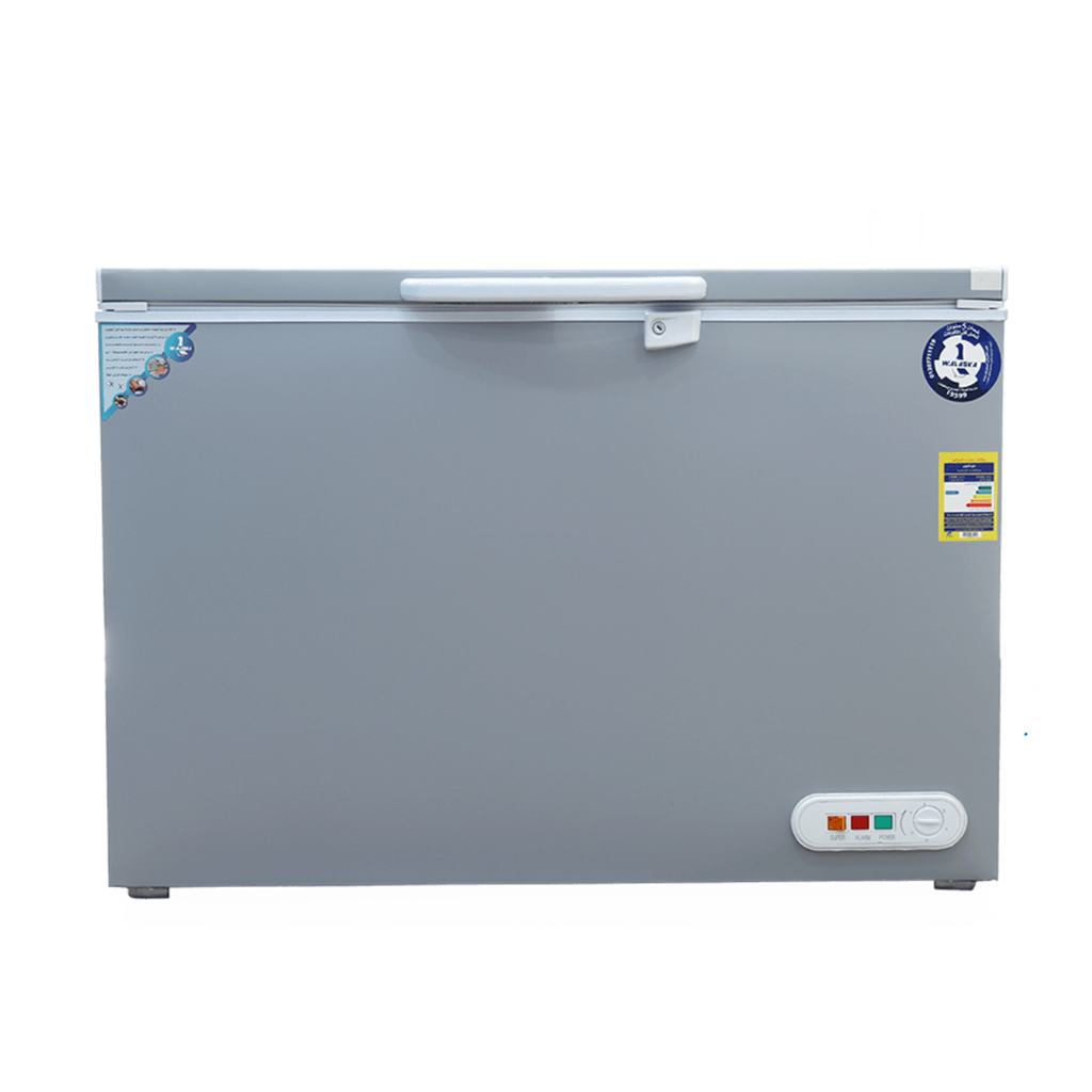 Chest Freezer Alaska, 307L, Stainless Interior, Defrost, Silver - CH300-ST