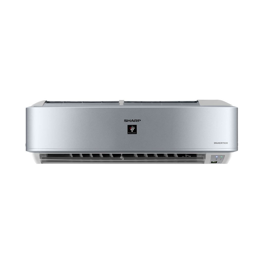 Split Inverter Air Conditioner Sharp, 1.5 HP, Cooling Only, Plasma Cluster, Digital, Silver - AH-XP12UHE
