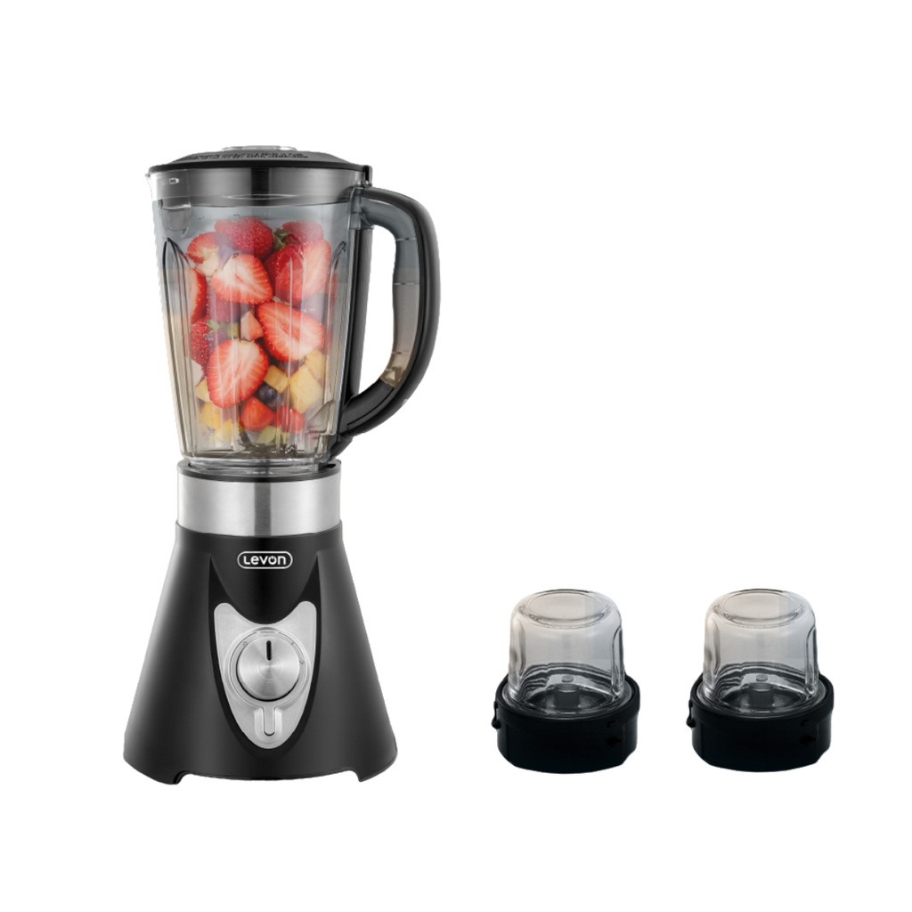 Electric Blender Levon, 1000W, 1.7L, 2 Grinder, Black - LV-HBL-184A-BS