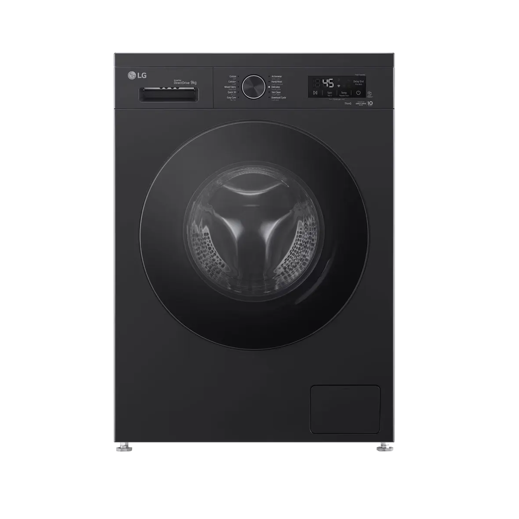 Automatic Washing Machine LG, Front Load, 9kg, 1400rpm, Inverter Direct Drive, Digital, Steam, WiFi, Black - F4Y2VYGYZ