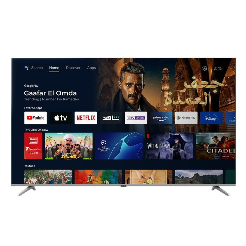 ‫شاشة تليفزيون فريش، 50 بوصة، سمارت جوجل، 4K، سيلفر - 50MU433G‬