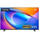 Smart TV Toshiba, 43 inch, Full HD, Frameless, Built-in Receiver - 43V35RP