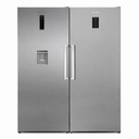 Refrigerator White Point, Twins, 660 L, With Water Dispenser, Refrigerator Inverter 380 L, Freezer 7 Drawer, Digital, Stainless - WPR4375DWDVX + WPVF371X