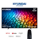 ‫شاشة تليفزيون هيونداي، 55 بوصة، QLED، ريموت ماجيك، فريمليس، 4K، سمارت، ريسيفر داخلي - L55HYNDA750‬