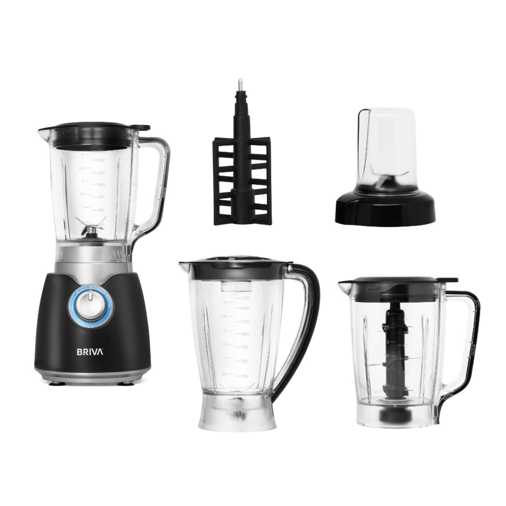 Electric Blender Briva, 800W, 1.7L Glass Jar, Grinder, Black - B800-BH138