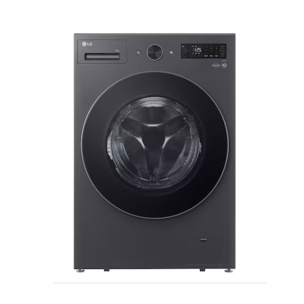 Automatic Washing Machine LG, Front Load, 15kg, 1400rpm, Inverter, Direct Drive, Digital, Steam, Wi-Fi, Graphite Black - F0Z6DYP24
