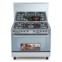 Freestanding Gas Cooker Technogaz, 60×90cm, 5 Burners, Fan, Brass Burners, Cast Iron Grates, Stainless Steel - Extra