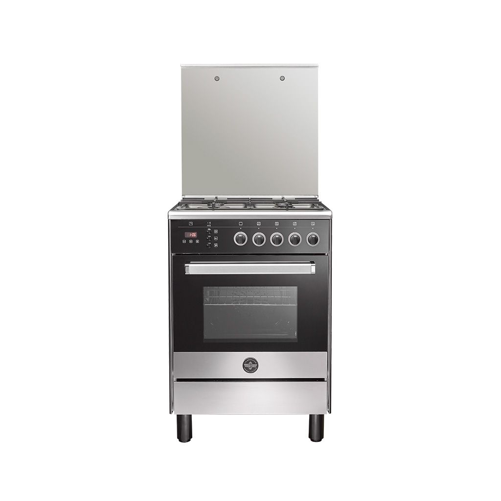 Freestanding Gas Cooker La Germania, 60×60cm, 4 Burners, Full Safety, Cast Iron Grates - 6M80G4A1X4AWW