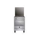 Freestanding Gas Cooker Lagermania, 60×60cm, 4 Burners, Full Safety, Cast Iron Grates, Stainless Steel - 6C80GLA1X4AWW