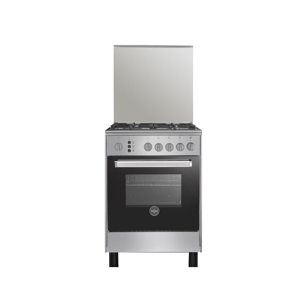 Freestanding Gas Cooker Lagermani, 60×60cm, 4 Burners, Full Safety, Cast Iron Grates - 6C40GRB1X4AWW